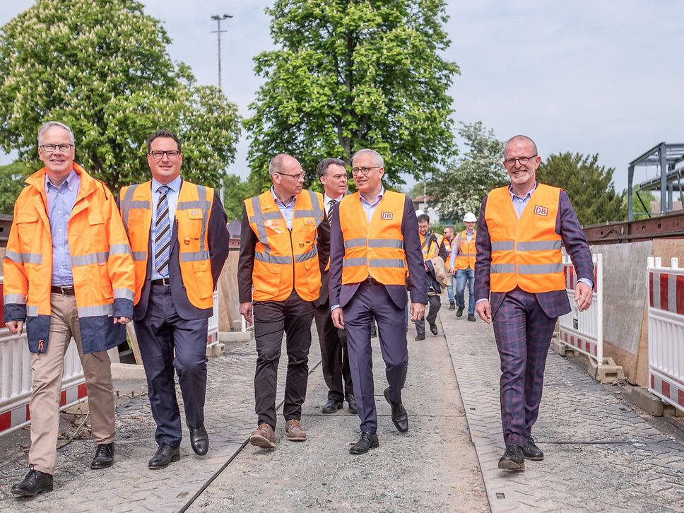 Baustellenbesuch der Projektpartner